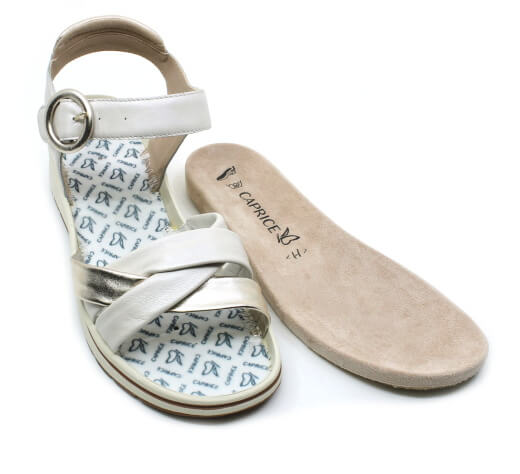 CAPRICE 9-28304-46 156 offw perl com, dámské sandály