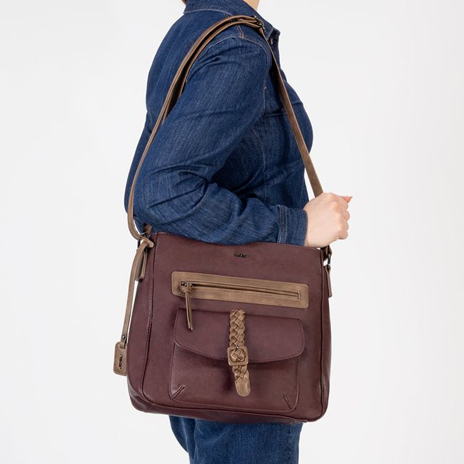 RIEKER H1340-35 burgundy/brown, dámská kabelka