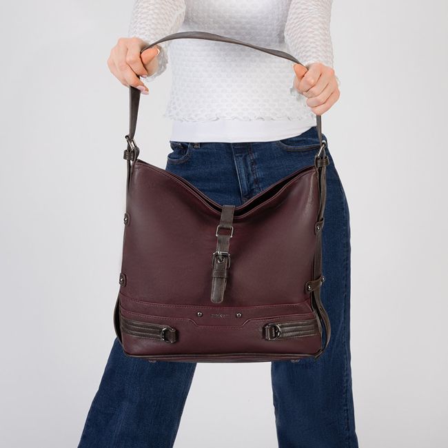 RIEKER H1043-35 burgundy, dámská kabelka