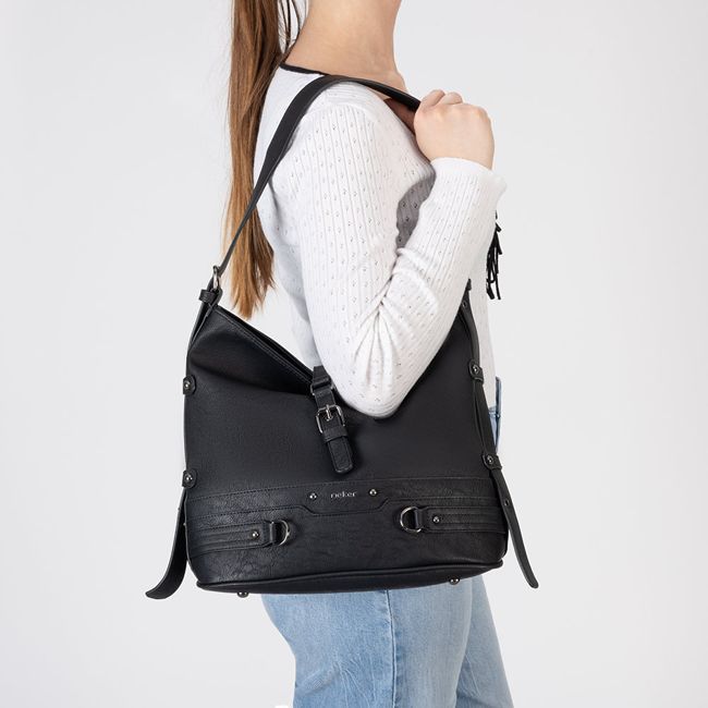 RIEKER H1043-00 black, dámská kabelka