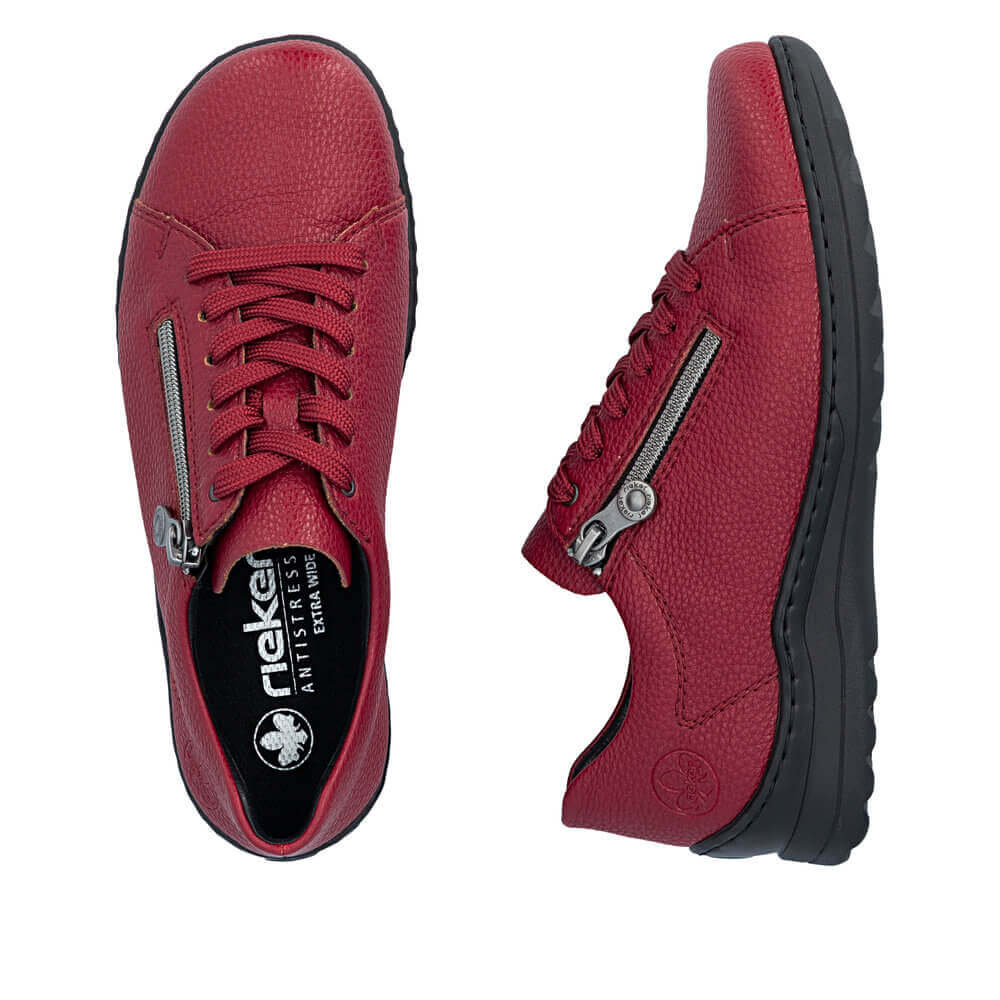 RIEKER 48901-35 red, dámské polobotky vel.38