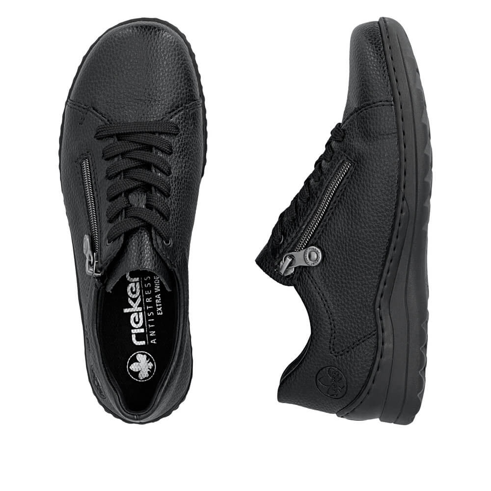 RIEKER 48901-00 black, dámské polobotky