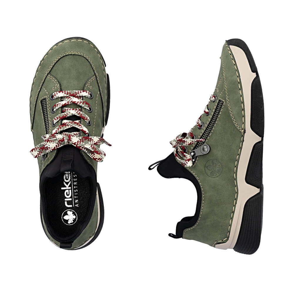 RIEKER 45973-54 green, dámské polobotky