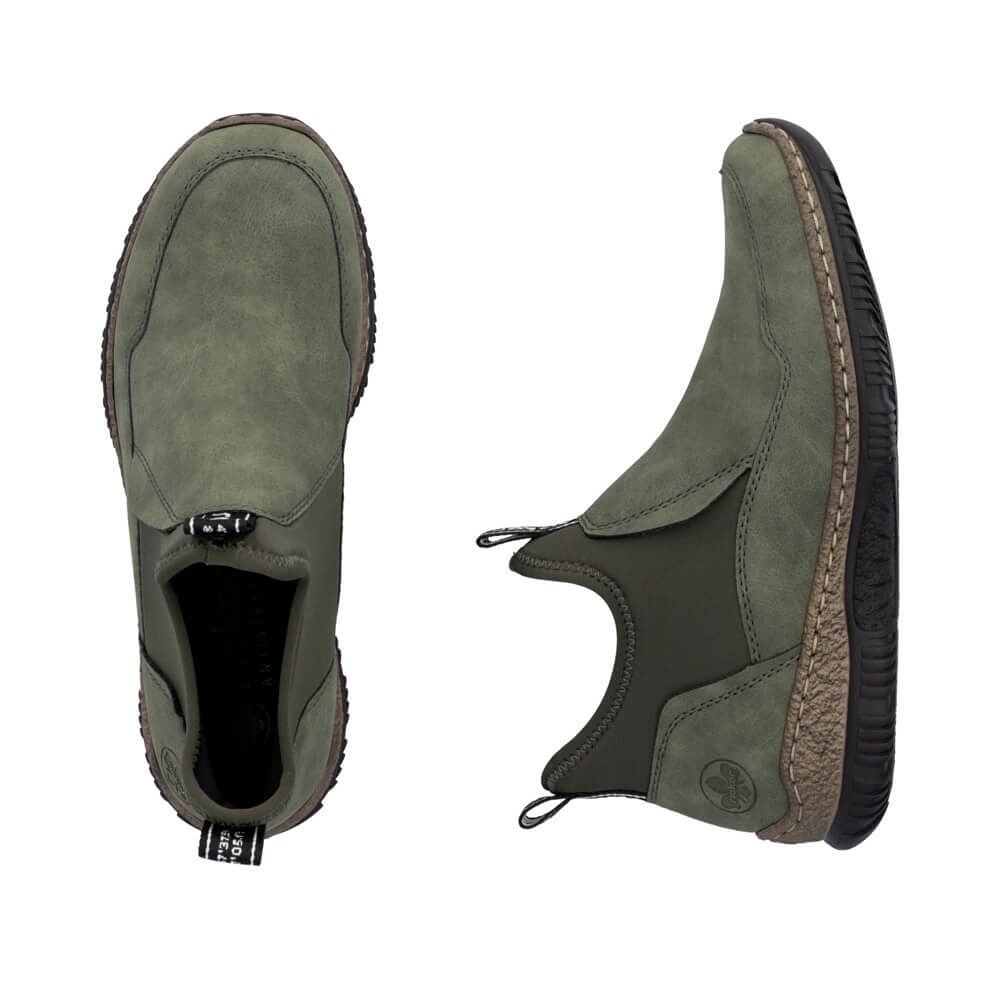 RIEKER N3275-55 green, dámská kotníková obuv