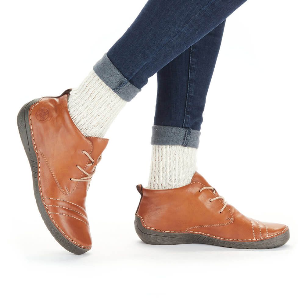 RIEKER 52532-24 brown, dámská kotníková obuv vel.39