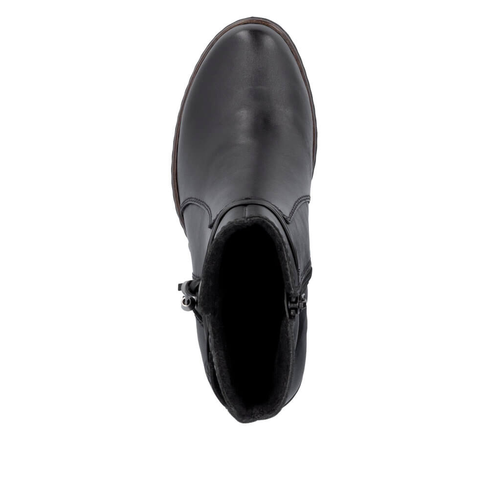 RIEKER Y2567-00 black, dámské polokozačky