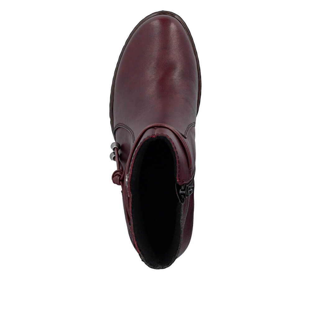 RIEKER Y2567-35 red, dámské polokozačky