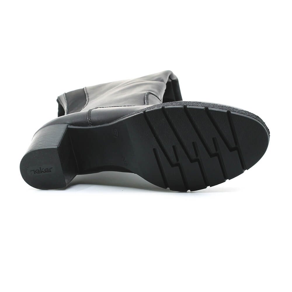 RIEKER 77684-00 black, dámské kozačky