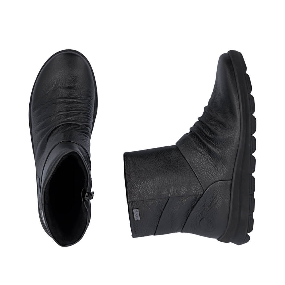 RIEKER Z0066-00 black, dámská kotníková obuv