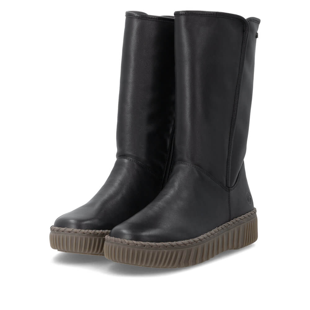 REMONTE D4A71-00 black, dámské polokozačky