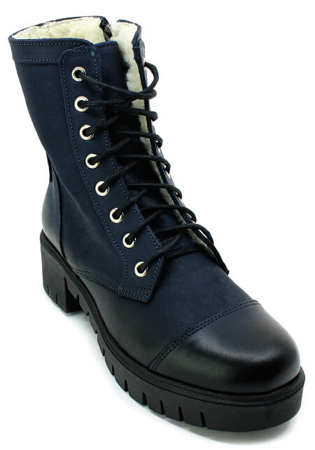 HILBY 1315 modrá, dámská kotníková obuv