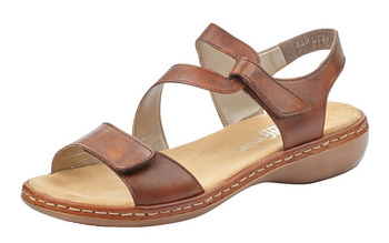 RIEKER 659C7-24 brown, dámské sandály vel.38