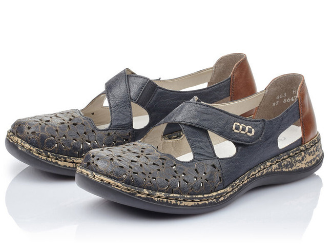 RIEKER 463H4-14 blue, dámská obuv