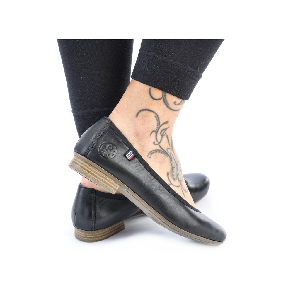 RIEKER 51994-01 black, dámské baleríny