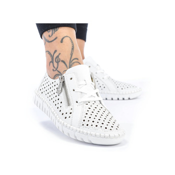 RIEKER M2300-80 white, dámské letní polobotky 
