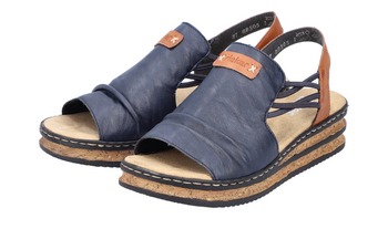 RIEKER 62962-14 blue, dámské sandály vel.36