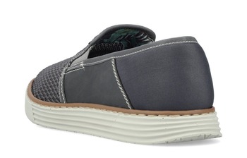 RIEKER B2267-45 grey, pánské mokasíny