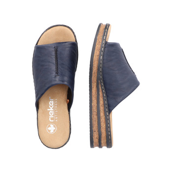 RIEKER 62905-14 blue, dámské pantofle
