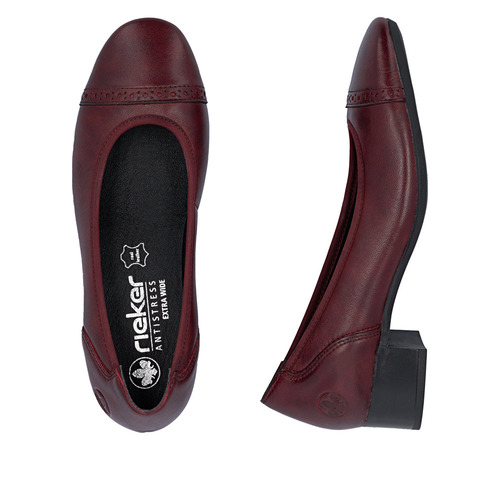 RIEKER 43450-35 red, dámské lodičky vel.38