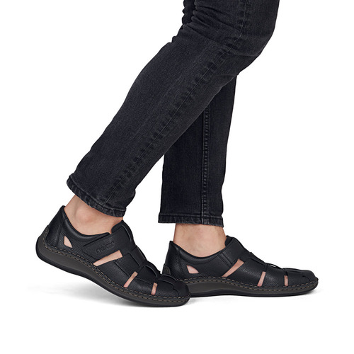 RIEKER 05281-00 black, pánské sandály vel.41