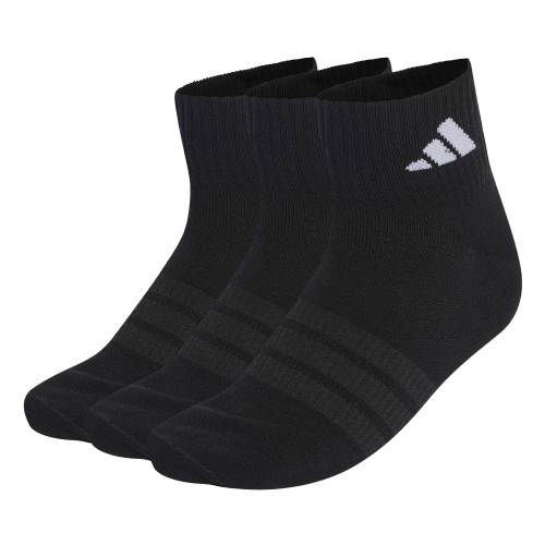 adidas ponožky THIN & LIGHT SPORTSWEAR ANKLE KC9613 black - 3 páry XS - EU 34-36