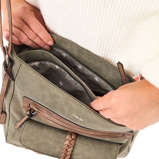 RIEKER H1340-54 khaki, dámská kabelka