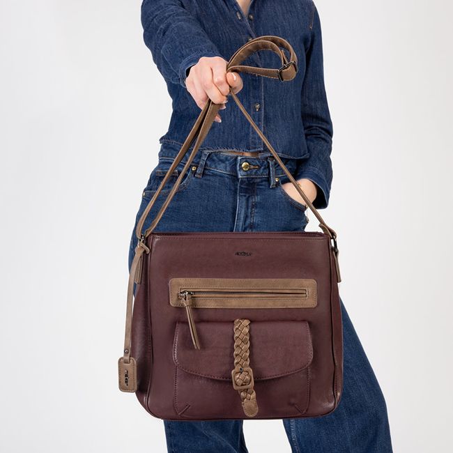 RIEKER H1340-35 burgundy/brown, dámská kabelka