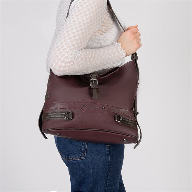 RIEKER H1043-35 burgundy, dámská kabelka