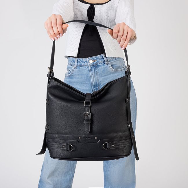 RIEKER H1043-00 black, dámská kabelka