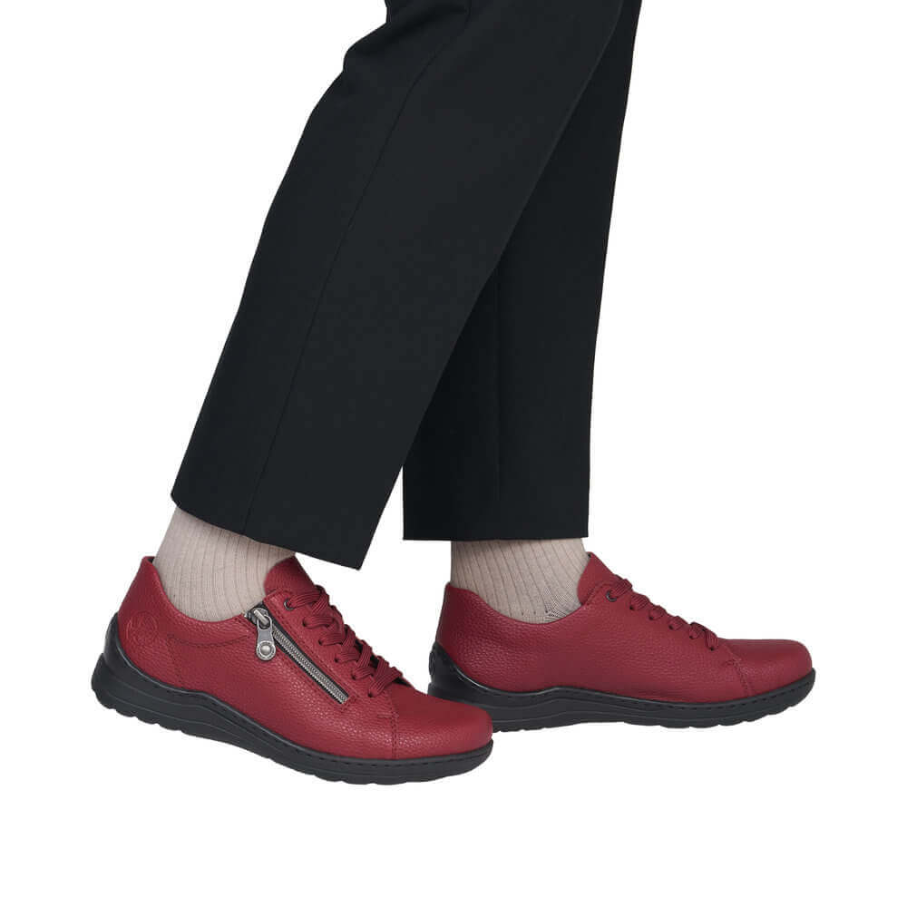 RIEKER 48901-35 red, dámské polobotky vel.38
