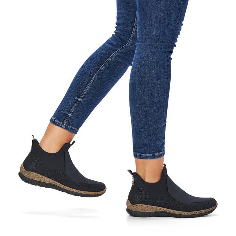 RIEKER N3275-00 black, dámská kotníková obuv vel.39