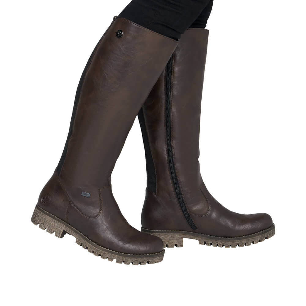 RIEKER 78554-25 brown, dámské kozačky vel.39