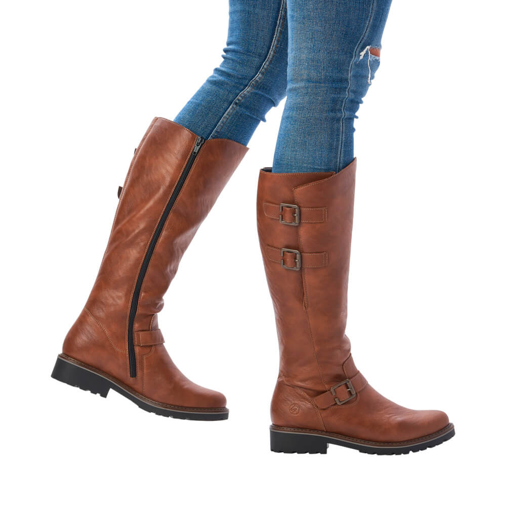 REMONTE R6590-22 brown, dámské kozačky vel.37