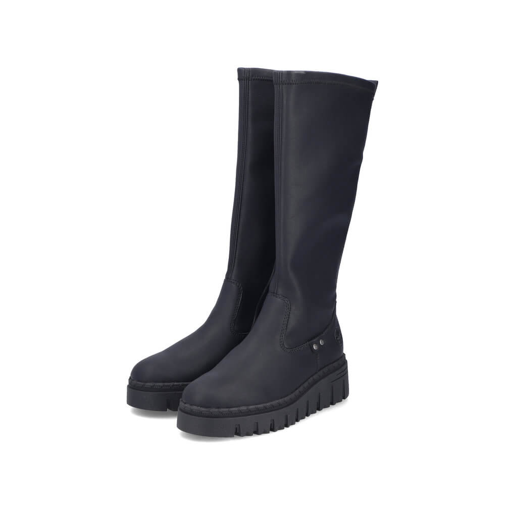 RIEKER Z8990-00 black, dámské kozačky