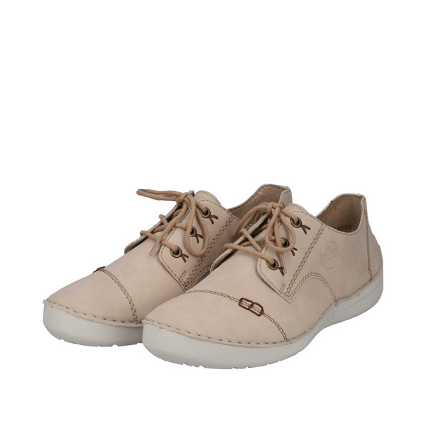 RIEKER 52520-62 beige, dámské polobotky vel.36