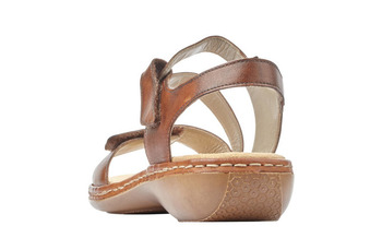 RIEKER 659C7-24 brown, dámské sandály vel.38