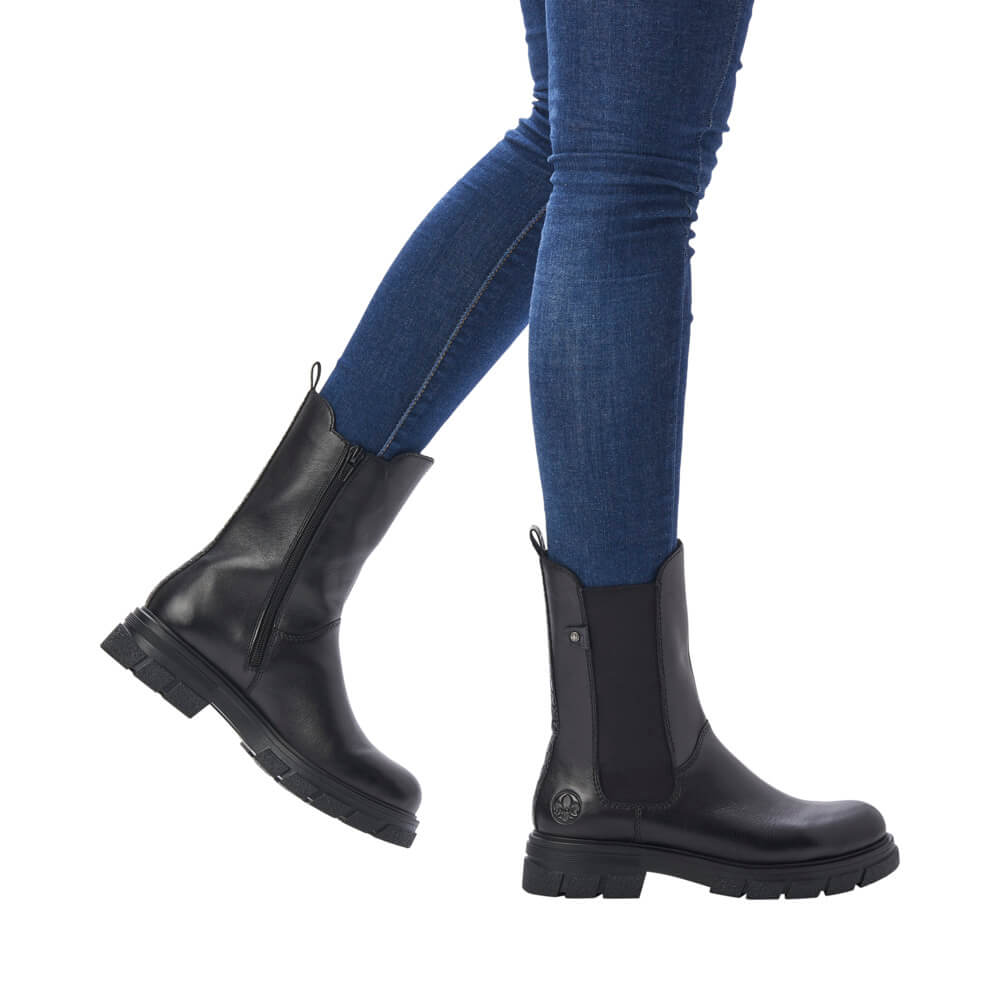 RIEKER Z9180-01 black, dámská kotníková obuv vel.37