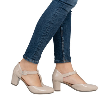 RIEKER 41087-60 beige, dámské lodičky vel.41