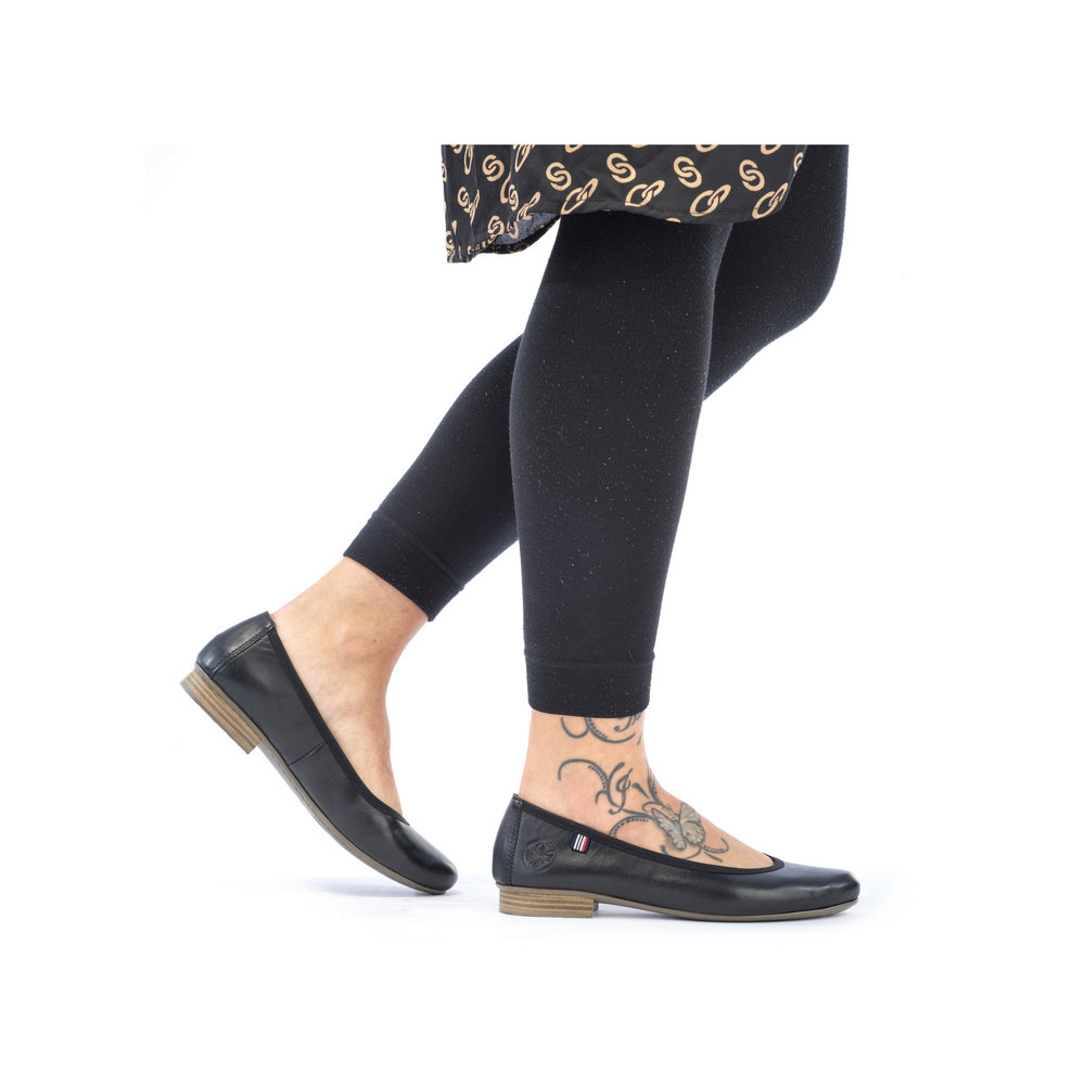 RIEKER 51994-01 black, dámské baleríny