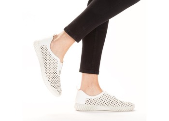 RIEKER N0965-80 white, dámské mokasíny vel.42
