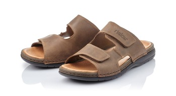 RIEKER 25592-25 brown, pánské pantofle vel.41