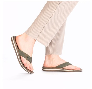 RIEKER 21043-54 green, pánské žabky