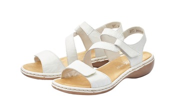 RIEKER 659C7-80 white, dámské sandály
