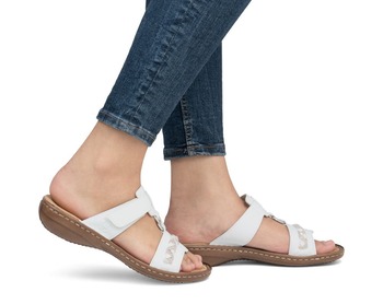 RIEKER 60888-80 white, dámské pantofle vel.41