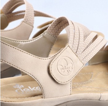RIEKER 64870-62 beige, dámské sandály vel.42