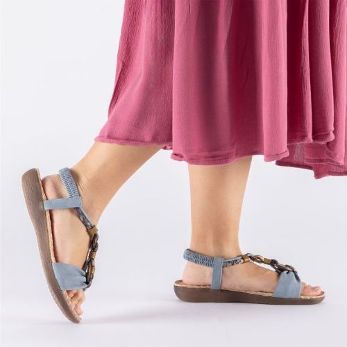 RIEKER V7568-14 blue, dámské sandály vel.43