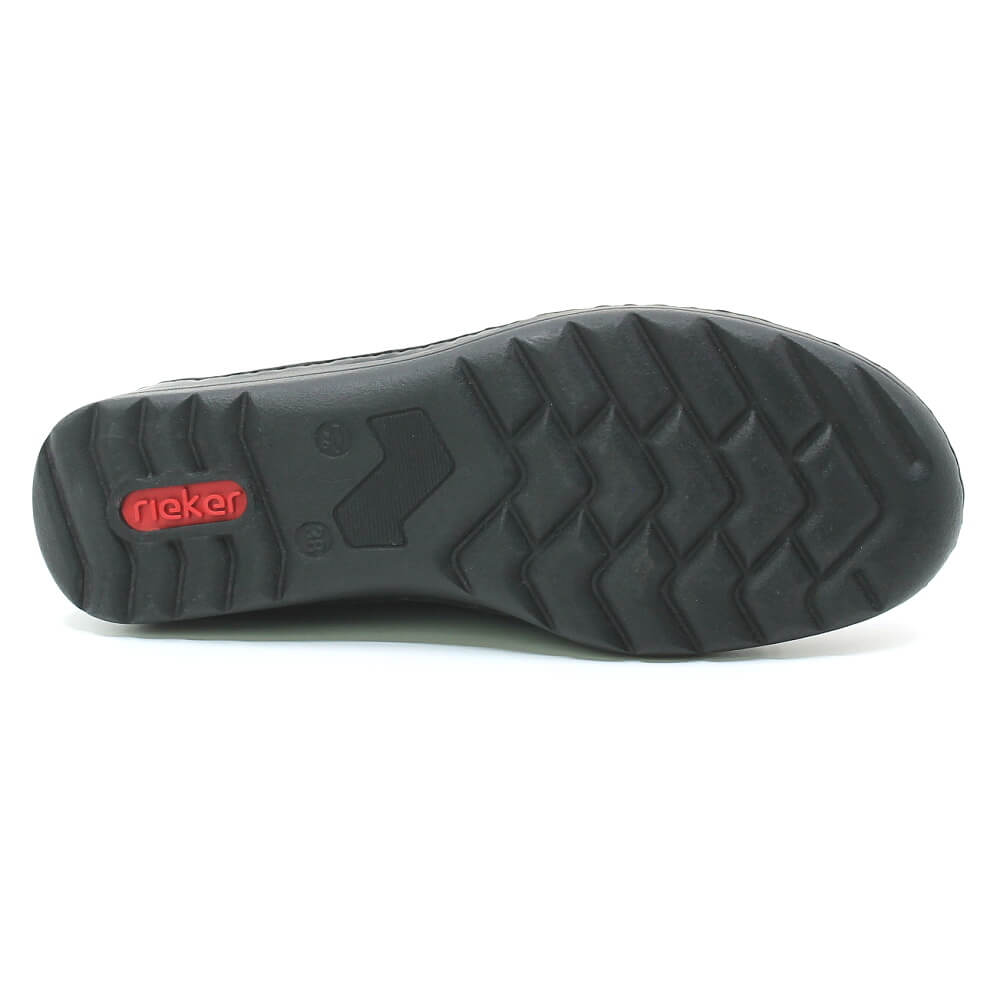 RIEKER 48901-00 black, dámské polobotky