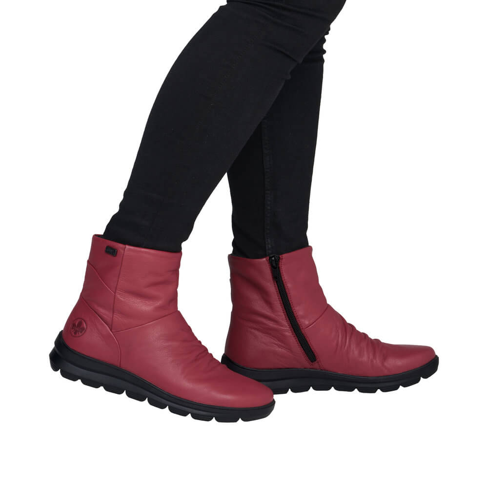 RIEKER Z0066-33 red, dámská kotníková obuv vel.37