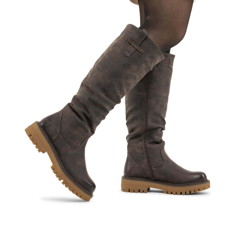 RIEKER 92990-25 brown, dámské kozačky