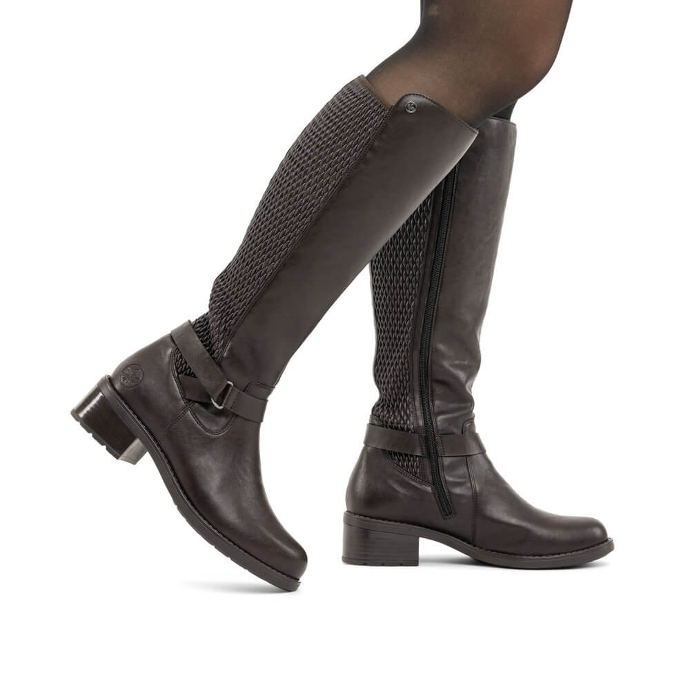 RIEKER 75490-25 brown, dámské kozačky